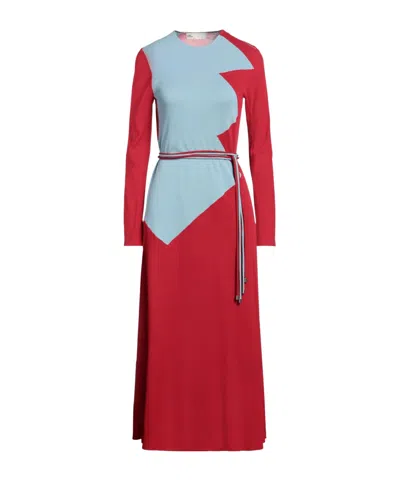 Tory Burch Two-tone Lotus Leaf Skirt In Red