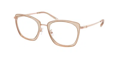 Tory Burch Ty1092 2090 Women's Glasses Brown Size 51 - Free Lenses - Blue Light Block Available In Transparent Beige,gold
