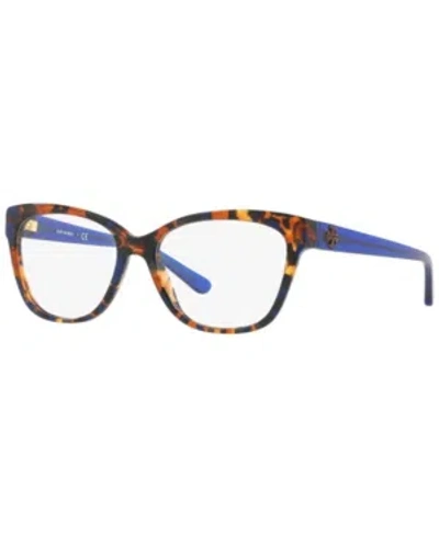 Tory Burch Ty2079 Women's Square Eyeglasses In Tort Blue