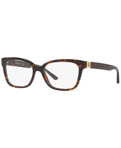 Tory Burch Ty2084 Women's Square Eyeglasses In Dark Tort