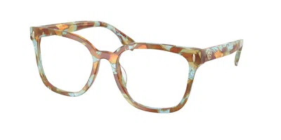 Tory Burch Ty2152u 2017 Women's Glasses Tortoiseshell Size 55 - Free Lenses - Blue Light Block Available In Honey Blue Tortoise