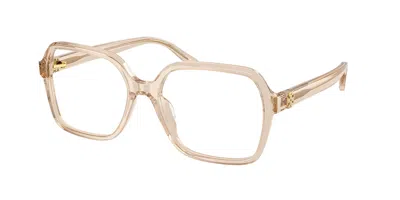 Tory Burch Ty2173u 2090 Women's Glasses Brown Size 55 - Free Lenses - Blue Light Block Available In Transparent Beige