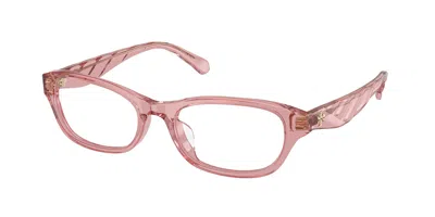 Tory Burch Ty2178d Asian Fit 2021 Women's Glasses Pink Size 52 - Free Lenses - Blue Light Block Available In Transparent Light Pink
