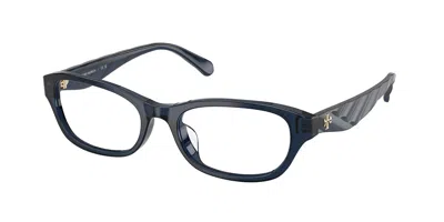 Tory Burch Ty2178d Asian Fit 2065 Women's Glasses Blue Size 52 - Free Lenses - Blue Light Block Available In Transparent Blue