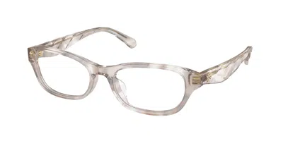 Tory Burch Ty2178d Asian Fit 2084 Women's Glasses Clear Size 52 - Free Lenses - Blue Light Block Available In Transparent Grey With Spotted Effect