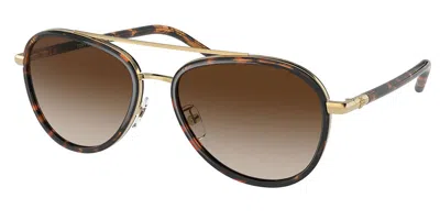 Tory Burch Ty6089 330413 Women's Sunglasses Tortoiseshell Size 57 In Brown