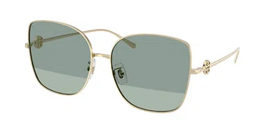Tory Burch Ty6106d Asian Fit 33462a Women's Sunglasses Gold Size 60 In Green