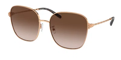 Tory Burch Ty6108 335313 Women's Sunglasses Gold Size 57