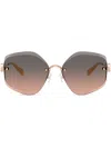 Tory Burch Geometric-frame Sunglasses In Pink