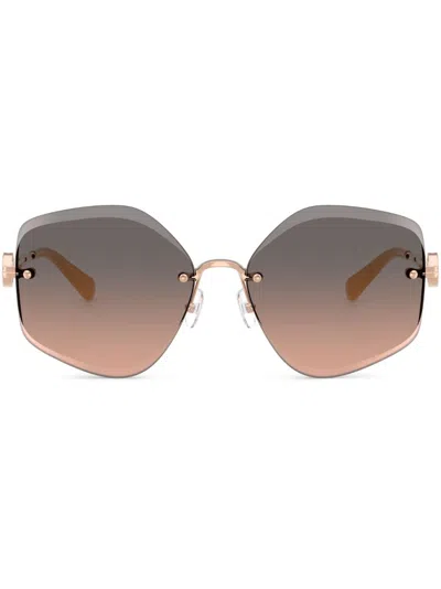 TORY BURCH GEOMETRIC-FRAME SUNGLASSES