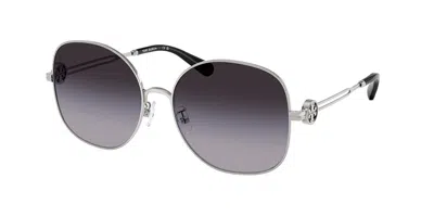 Tory Burch Ty6112 32748g Women's Sunglasses Silver Size 56 In Gray