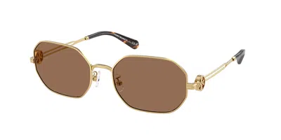 Tory Burch Ty6113 334373 Women's Sunglasses Gold Size 55