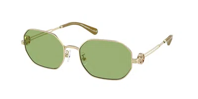 Tory Burch Ty6113 3349/2 Women's Sunglasses Gold Size 55 In Gray