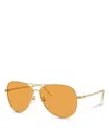 Tory Burch Ty6114 Aviator Sunglasses, 60mm In Orange