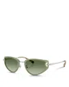 Tory Burch Ty6115 Cat Eye Metal Sunglasses In Green Gradient