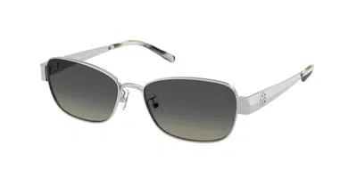 Tory Burch Ty6119 327411 Occhiali Da Sole Argentati Per Donna In Silver