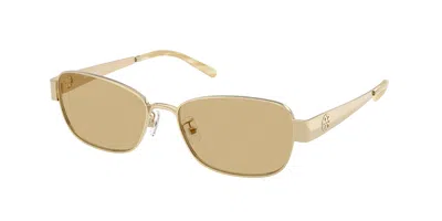Tory Burch Ty6119 336285 Women's Sunglasses Gold Size 55 In Brown
