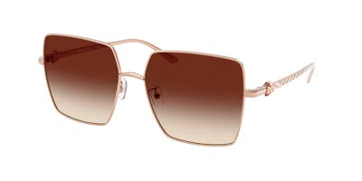 Tory Burch Ty6120 335813 Women's Sunglasses Gold Size 57 In Light Rose Gold