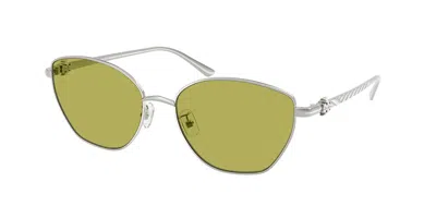 Tory Burch Ty6121 3274/2 Women's Sunglasses Silver Size 57