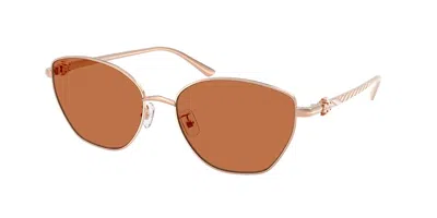 Tory Burch Ty6121 335873 Women's Sunglasses Gold Size 57 In Light Rose Gold