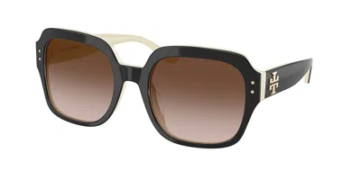 Tory Burch Ty7143u 198813 Women's Sunglasses Black Size 56 In Metallic