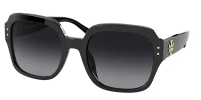 Tory Burch Ty7143u Polarized 1326t3 Occhiali Da Sole Neri Per Donna In Black