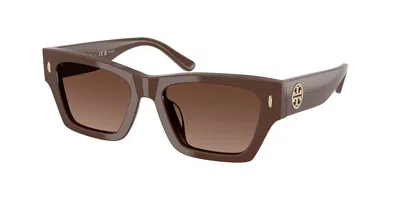 Tory Burch Ty7169u Polarized 1973t5 Occhiali Da Sole Marroni Per Donna In Brown