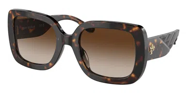 Tory Burch Ty7179u 172813 Women's Sunglasses Tortoiseshell Size 54 In Brown