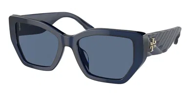 Tory Burch Ty7187u 165680 Women's Sunglasses Blue Size 53