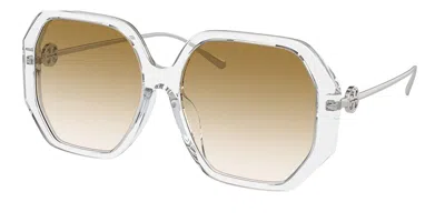 Tory Burch Ty7204d Asian Fit 198413 Women's Sunglasses Clear Size 57 In Transparent
