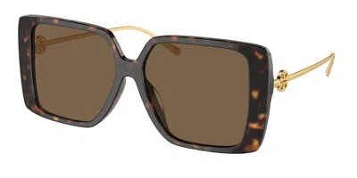Tory Burch Ty7205d Asian Fit 196473 Women's Sunglasses Tortoiseshell Size 56 In Brown