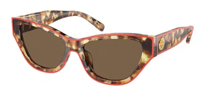 Tory Burch Ty7206u 200073 Women's Sunglasses Tortoiseshell Size 54