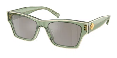 Tory Burch Ty7207u 20026g Women's Sunglasses Green Size 53