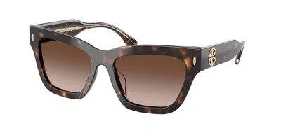 Tory Burch Ty7208u 172813 Women's Sunglasses Tortoiseshell Size 54 In Neutral