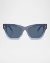 Tory Burch Ty7208u Cat-eye Sunglasses In Dark Blue