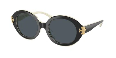 Tory Burch Ty7210u 198887 Women's Sunglasses Black Size 52