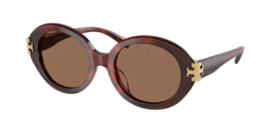Tory Burch Ty7210u 201173 Women's Sunglasses Tortoiseshell Size 52
