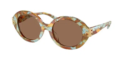 Tory Burch Ty7210u 201773 Occhiali Da Sole Tartarugatishell Per Donna In Blue