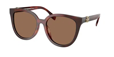 Tory Burch Ty7213d Asian Fit 201173 Women's Sunglasses Tortoiseshell Size 56 In Brown