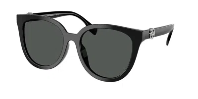 Tory Burch Ty7213d Vestibilità Orientale 170987 Occhiali Da Sole Neri Per Donna In Black