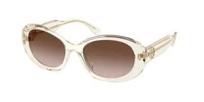 Tory Burch Ty7214u 195213 Women's Sunglasses Yellow Size 53 In Brown