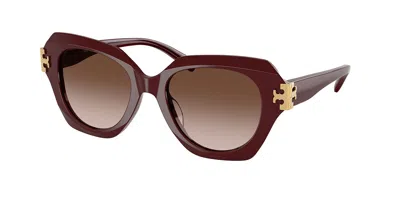 Tory Burch Ty7215u 201813 Occhiali Da Sole Rossi Per Donna In Brown