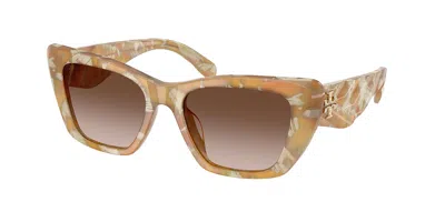 Tory Burch Ty7216u 194913 Women's Sunglasses Tortoiseshell Size 52 In Brown