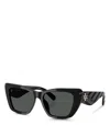 Tory Burch Ty7216u Cat-eye Acetate Sunglasses In Black
