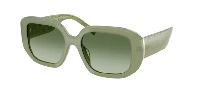Tory Burch Ty7218u 20228e Women's Sunglasses Green Size 54 In Pearly Green