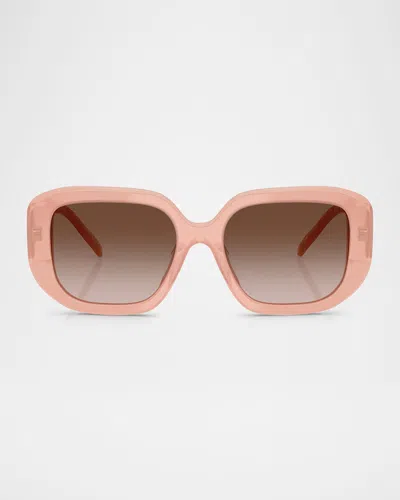 Tory Burch Ty7218u Square Acetate Sunglasses In Brown