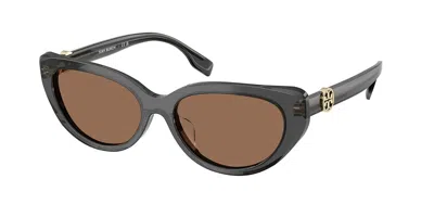 Tory Burch Ty7220d Asian Fit 201973 Women's Sunglasses Black Size 55 In Metallic