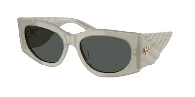 Tory Burch Ty7221u 202587 Women's Sunglasses Grey Size 56 In Gray