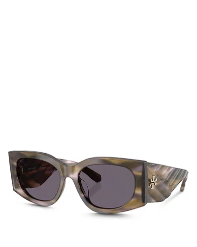 TORY BURCH TY7221U RECTANGULAR SUNGLASSES, 56MM