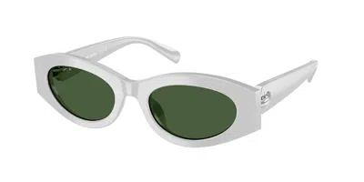 Tory Burch Ty7222u 206271 Occhiali Da Sole Argentati Per Donna In White